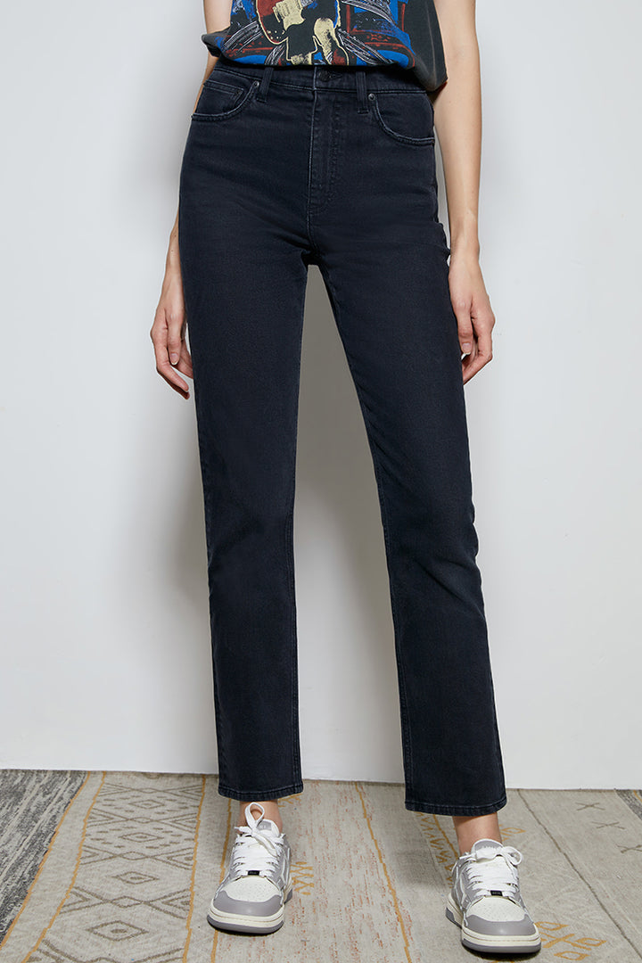 Hey Joanie Two Shots High Rise Straight Crop Jeans