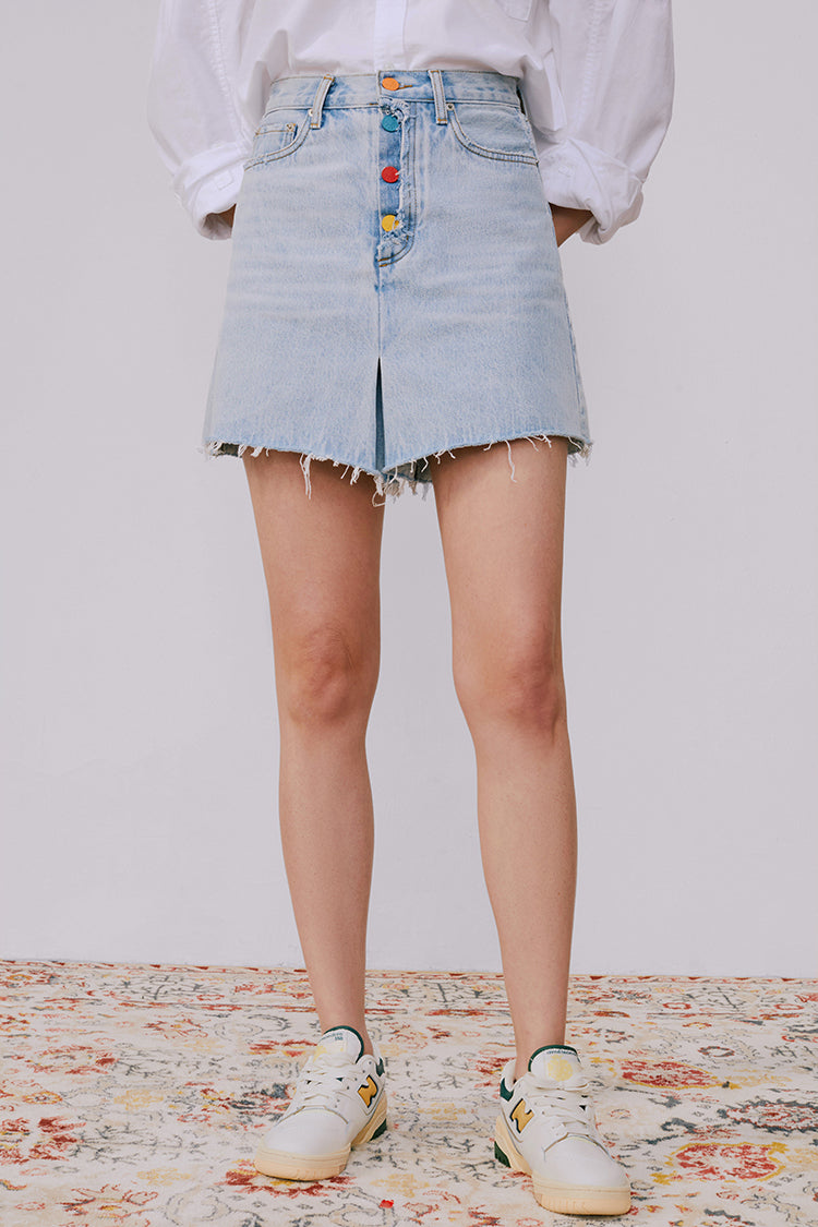 Hey Joanie Rainbow Pleat Skort