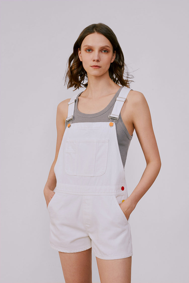 Hey Joanie Rainbow Overall Shorts