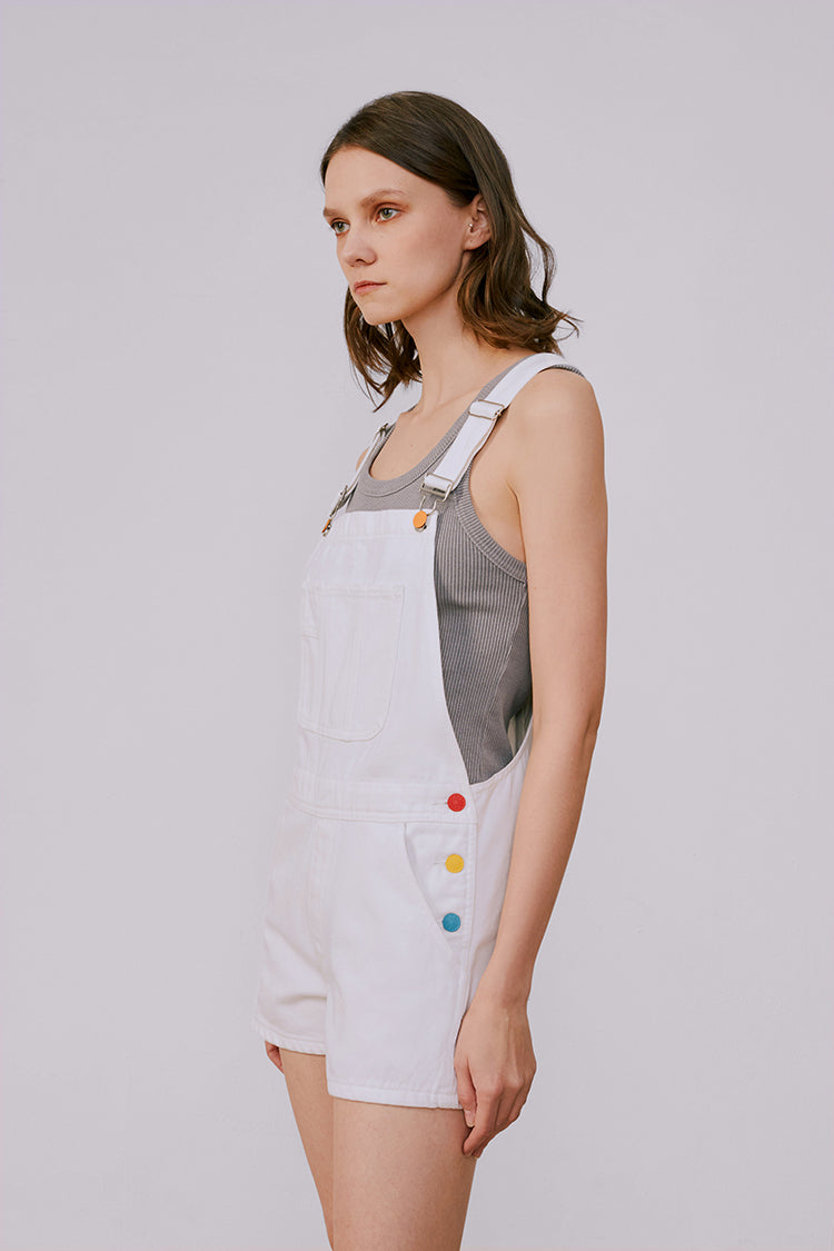 Hey Joanie Rainbow Overall Shorts